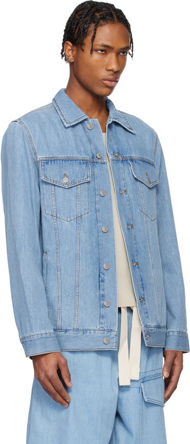 Bunda Dries Van Noten Dries Van Noten Paneled Denim Jacket Modrá | 251-020503-1552, 4