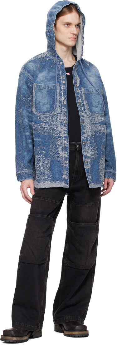 Košeľa Diesel Diesel D-Dewnys-Hood-S Denim Hoodie Modrá | A16360-007W4-01, 3