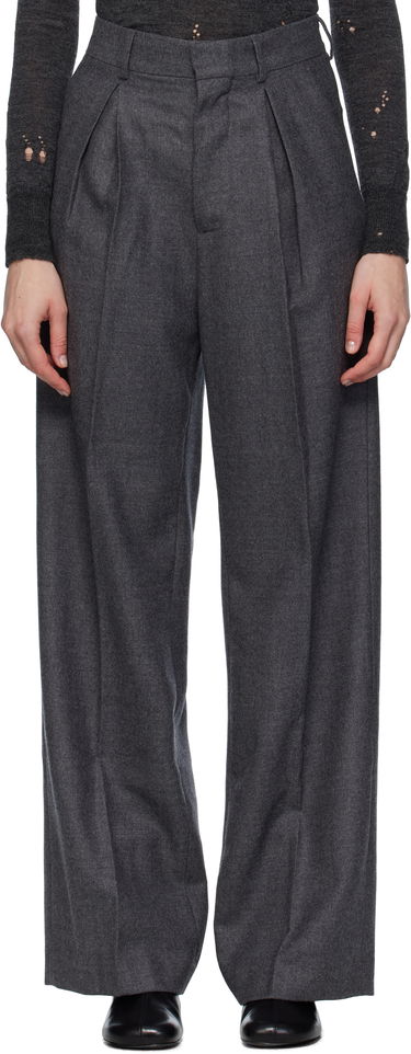 Nohavice Maison Margiela MM6 Maison Margiela Tailored Wool Trousers Šedá | S52KA0540 M35466, 0