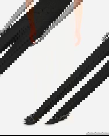 Nohavice Off-White Embroidered Wool Slim Zip Trousers Black Čierna | OMCA196S23FAB001 1000, 3