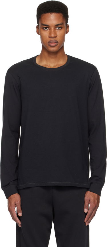 Tričko SKIMS Cotton Classic Long Sleeve T-Shirt Čierna | LS-LST-6350M, 0