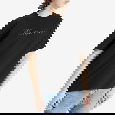 Tričko LANVIN Denim Script Logo T-Shirt Čierna | RM-TS0115-J171-P25-10, 2