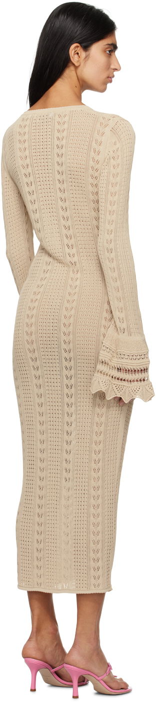 Šaty Blumarine Knit Midi Dress Béžová | P422A452A, 2