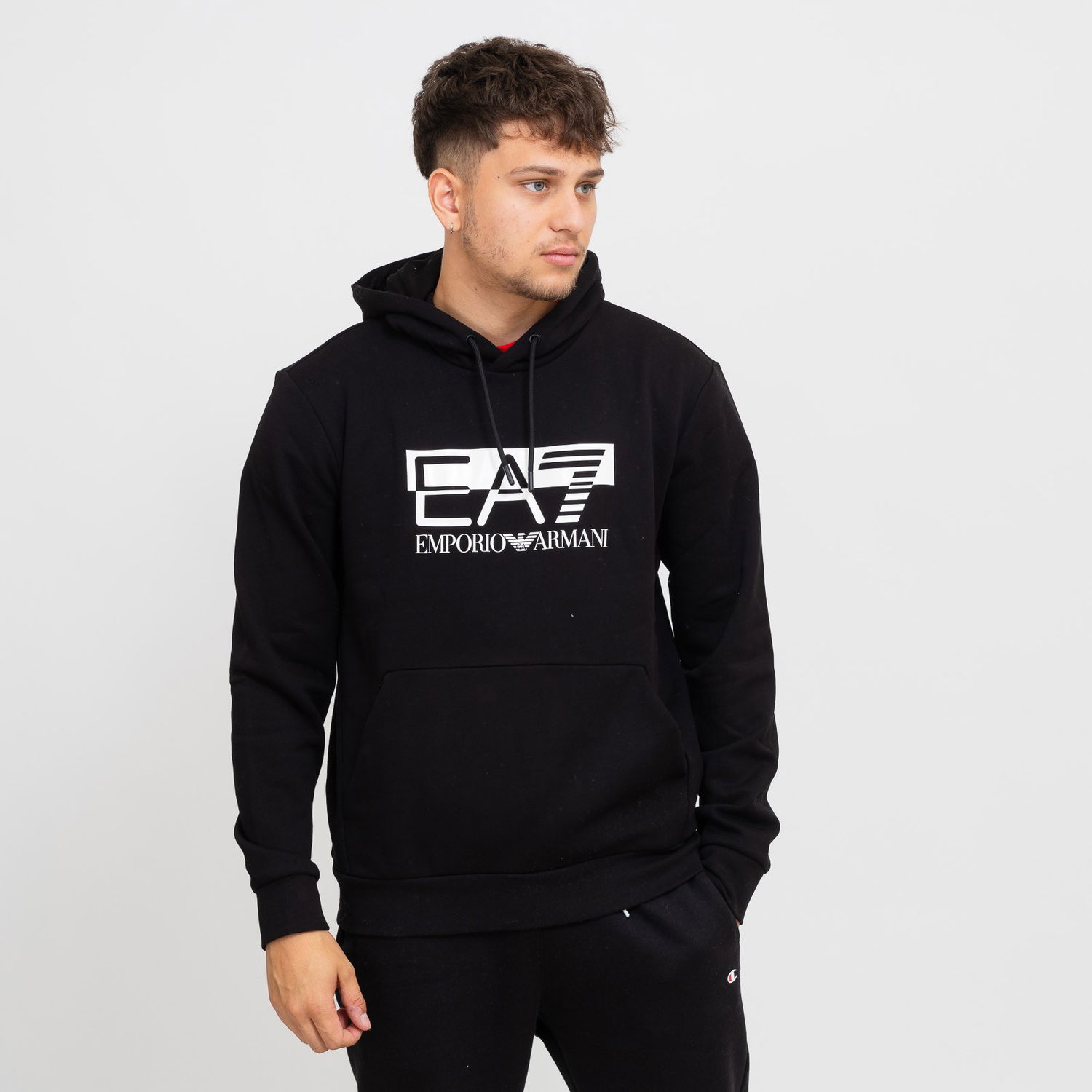 Mikina Emporio Armani Men's Black Hoodie Čierna | 6RPM02-0200, 0
