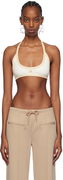 Contrast Trim Halter Bra