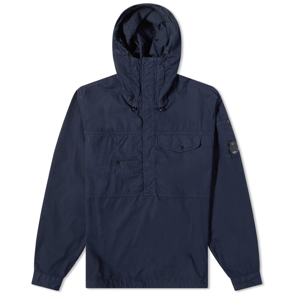 Bunda C.P. Company Arm Lens Popover Hooded Overshirt Navy | 11CMSH146A-002824G-888, 0