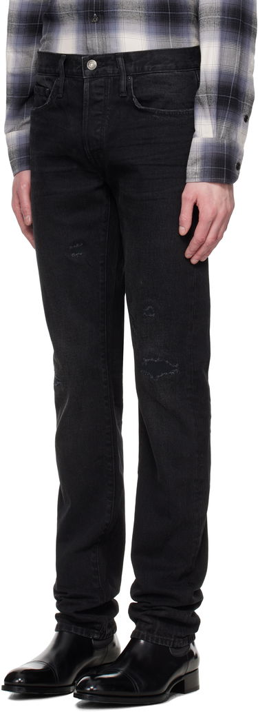 Džínsy Tom Ford TOM FORD Stretch Straight Fit Jeans Čierna | DPH001-DMC058S25, 3