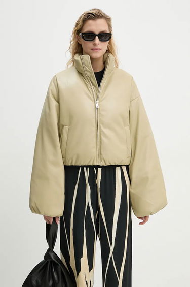 Bomber bunda Nanushka Oversized Cropped Puffer Jacket Béžová | NW24PFSG11062, 0