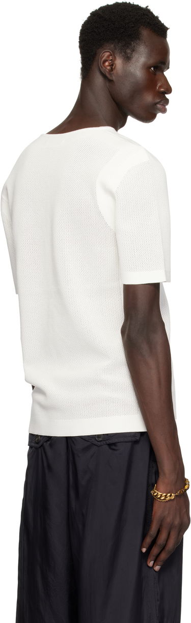 Tričko Dries Van Noten Dries Van Noten Knit Lace-Up T-Shirt Biela | 251-021201-1701, 2