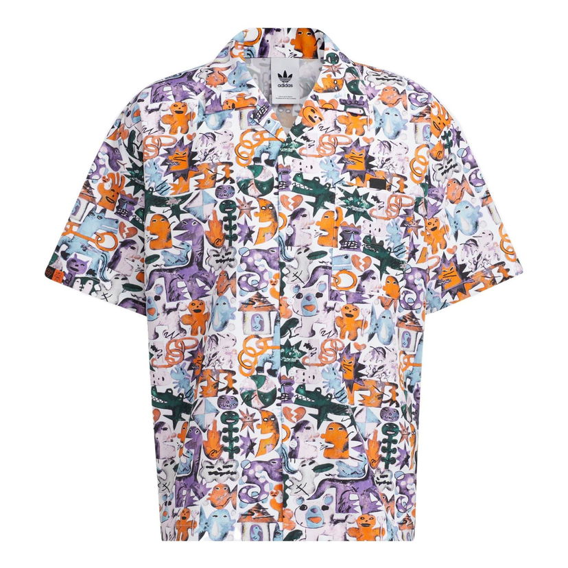 Košeľa adidas Originals Originals KT CO AOP Short Sleeve Shirt Biela | HR6458