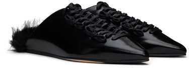 Oblečenie Simone Rocha Simone Rocha Pointed-Toe Faux-Fur Slippers Čierna | PMP19F 0740, 3