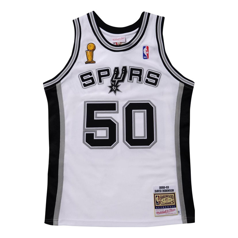 Dres Mitchell & Ness Mitchell & Ness NBA San Antonio Spurs Finals 2002-03 David Robinson 50 Jersey Biela | AJY44948-SAS02DRBWHIT