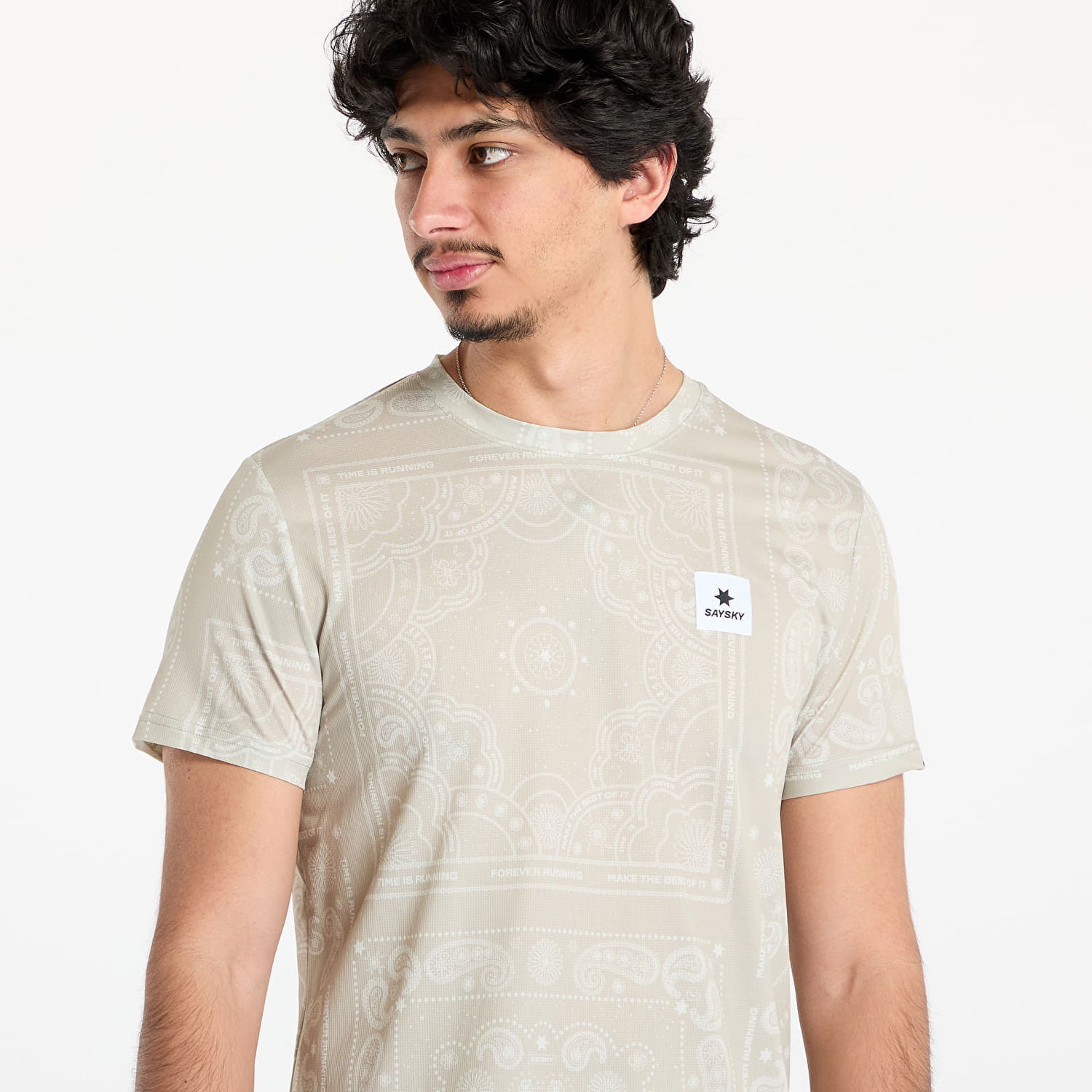 Tričko Saysky Paisley Combat T-shirt Beige Paisley AOP Béžová | MMRSS03C1021, 1