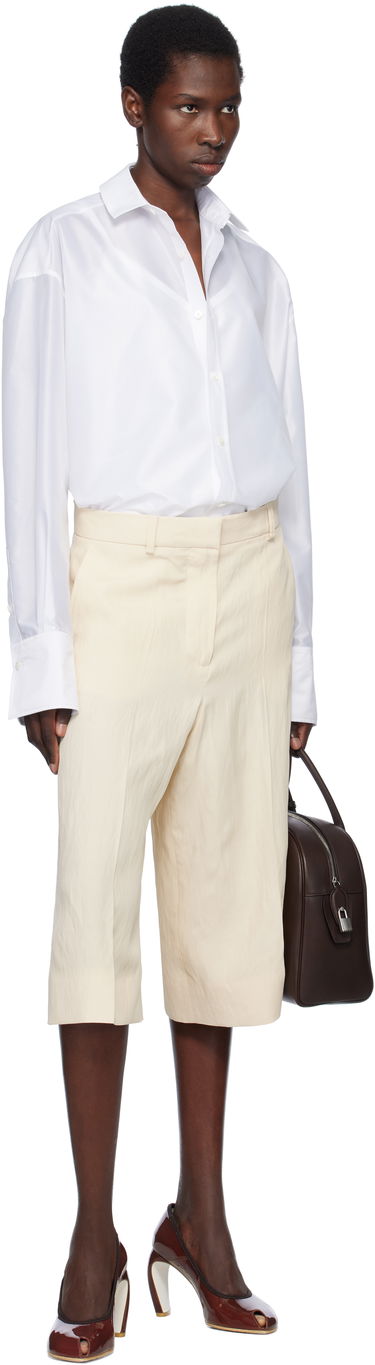 Šortky Stella McCartney Stella McCartney Linen Culotte Shorts Béžová | 640251STA49, 3
