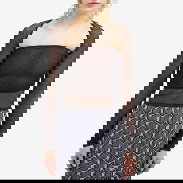 Tielko Miaou Miaou Iris Long Sleeve Mesh Top Čierna | 7112PM2BLK, 2