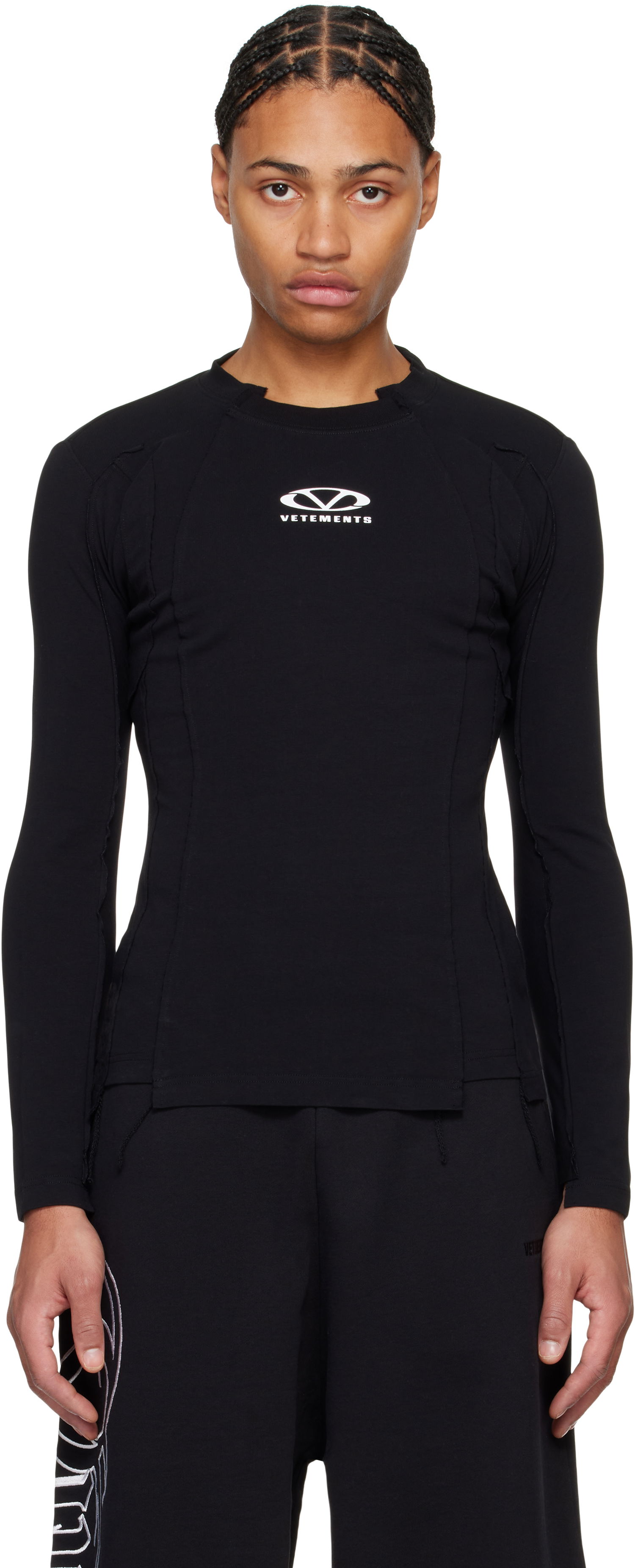 Tričko VETEMENTS Oval Logo Cut-Out T-Shirt Čierna | UA66LS600BW, 0