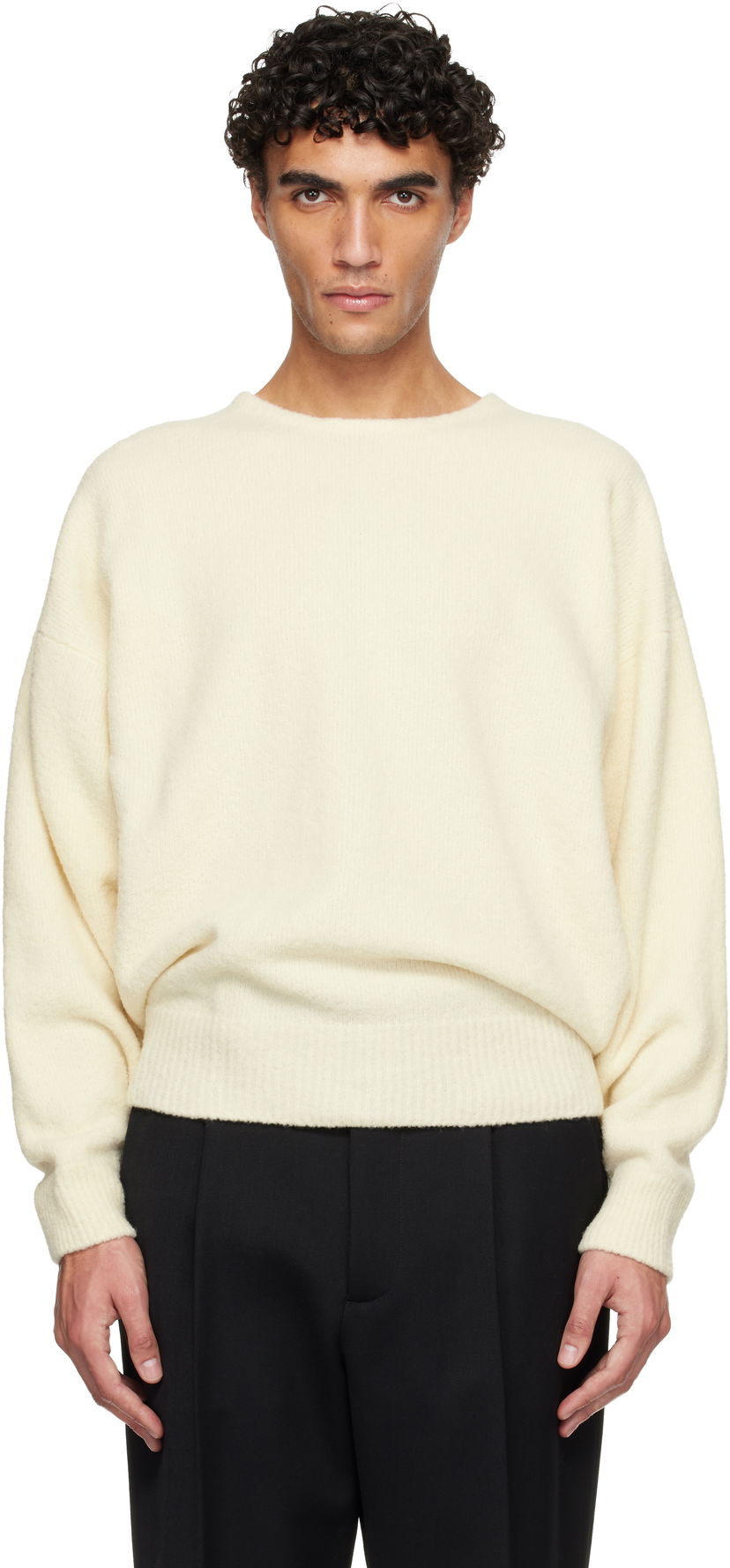 Sveter Fear of God Edge Knit Crewneck Sweater Biela | FG25FW20-208WBO-051