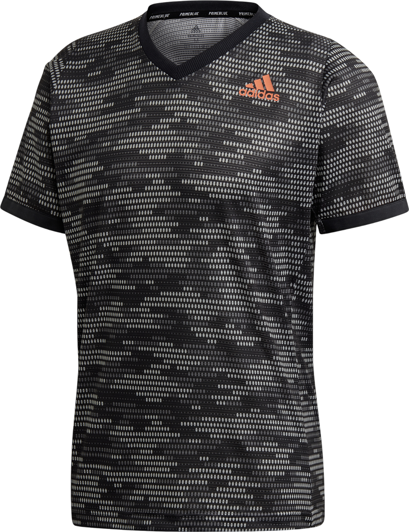Tričko adidas Originals Freelift Primeblue Short Sleeve Dotted Pattern V-Neck T-Shirt Rôznofarebný | fk0810