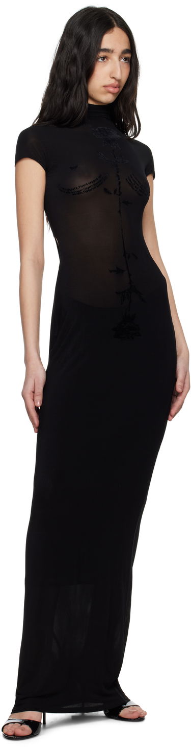 Šaty Jean Paul Gaultier Jean Paul Gaultier Viscose Jersey Maxi Dress Čierna | 25/34-F-RO389I-J082-00, 3