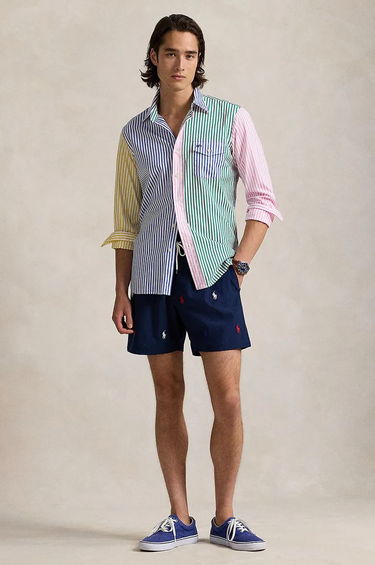 Plavky Polo by Ralph Lauren Navy Blue Shorts with Logo Embroidery Modrá | 710957786, 3
