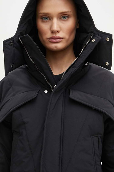 Prešívaná bunda HELIOT EMIL Cropped Asymmetrical Puffer Jacket Čierna | PREAW24.W.02.132, 4