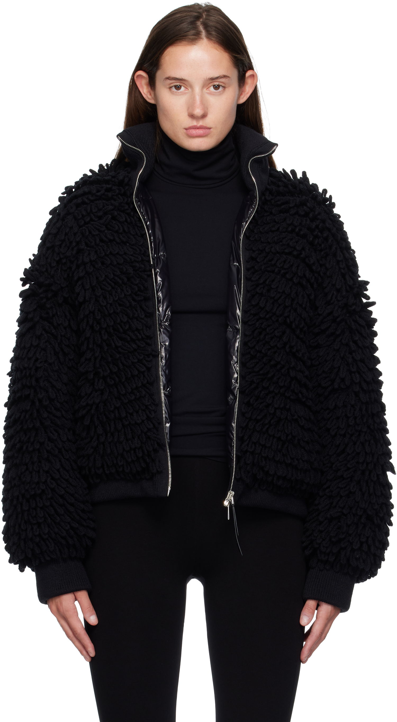 Bunda Moncler EE72 Cardigan Down Jacket Čierna | K24039B00004M6567, 0