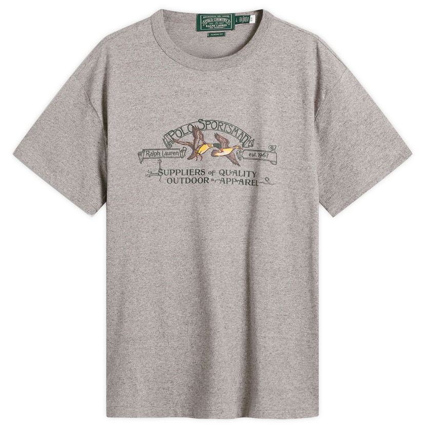 Tričko Polo by Ralph Lauren Ralph Lauren Sportsman T-Shirt, Size Large Šedá | 710981142002-GRY