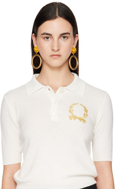 Náušnice Moschino Moschino Smiley Face Drop Earrings Žltá | 25171A913784091607, 2