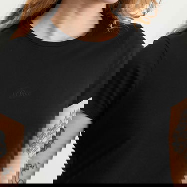 Crop Top Dime Cursive Baby T-Shirt Čierna | DIMEHO2514BLK, 5