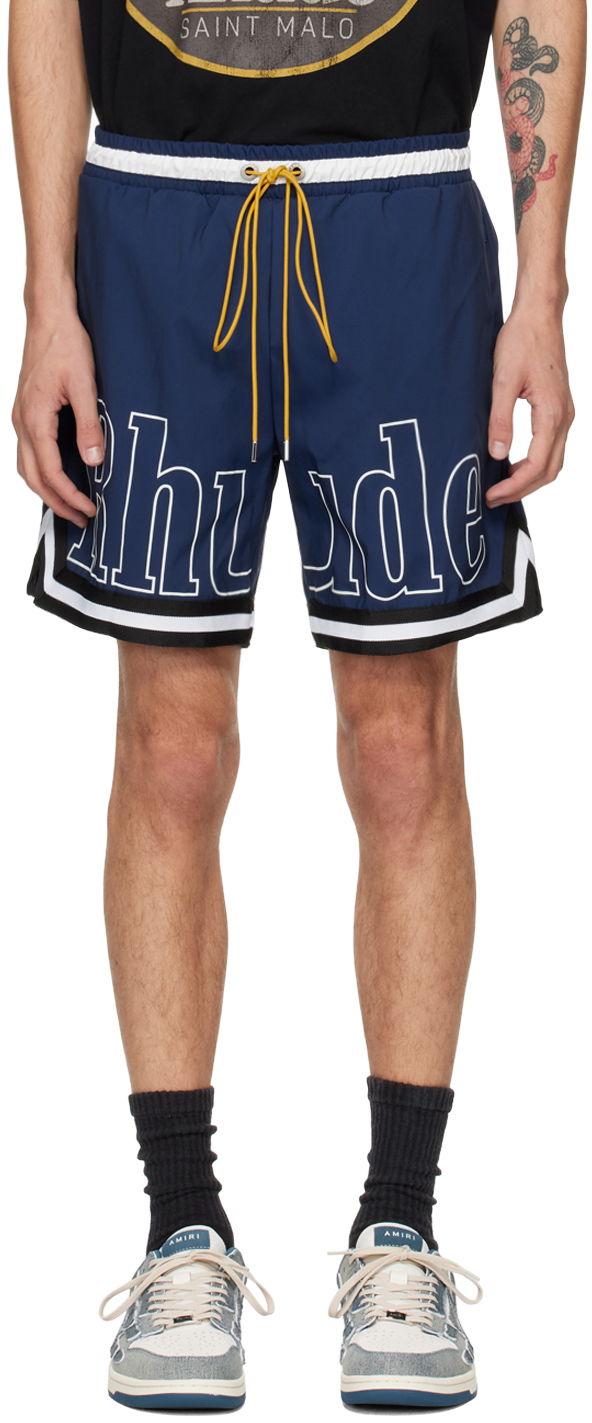 Šortky Rhude Blue Striped Swim Shorts Navy | RHPF24SH01842, 0