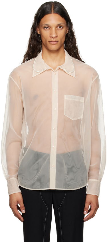 Košeľa Simone Rocha Simone Rocha Pearl Organza Shirt Béžová | 5289B 0069, 0