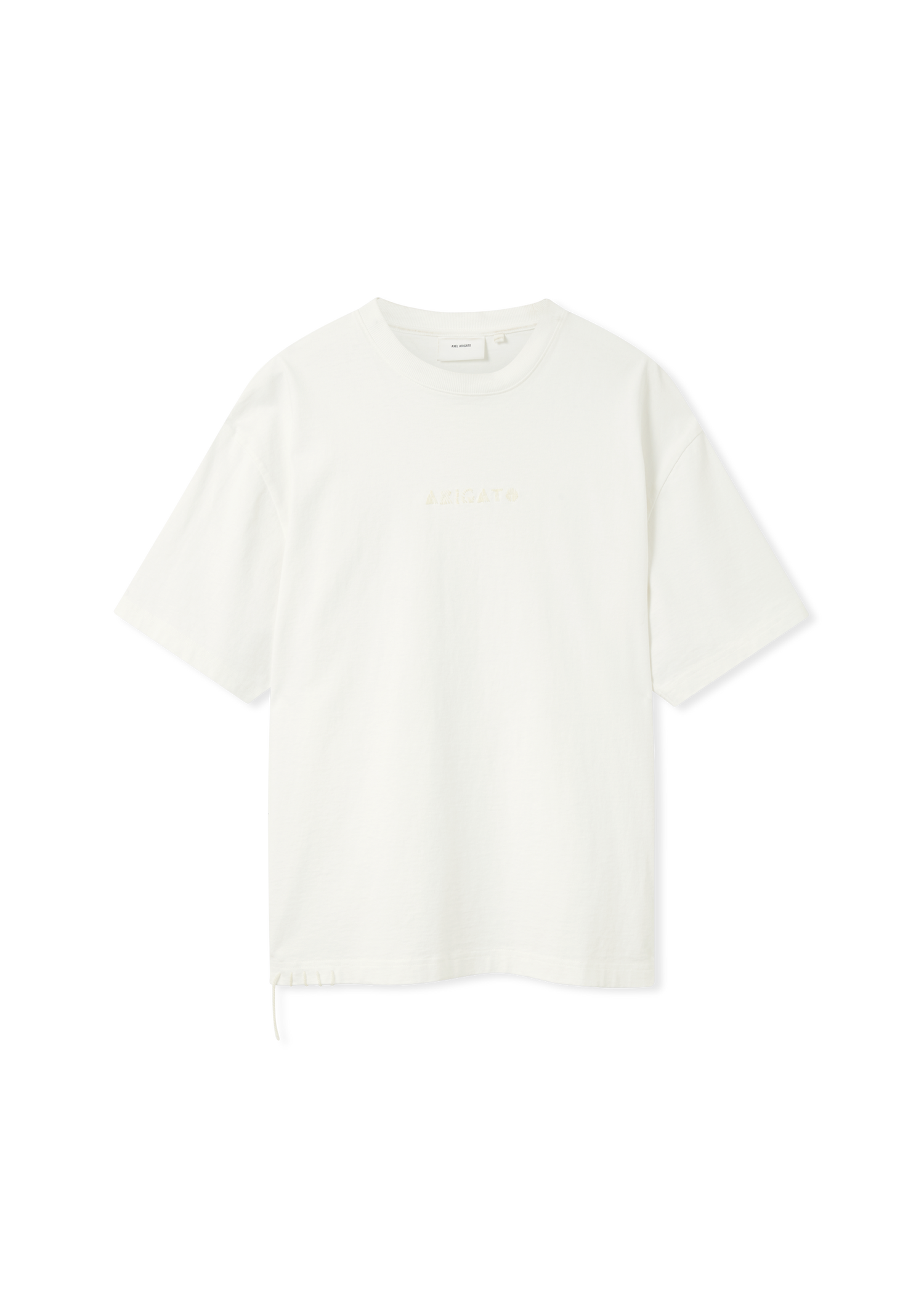 Tričko AXEL ARIGATO Men's Relaxed Fit T-Shirt with Drawstring Hem Biela | A3443001, 0
