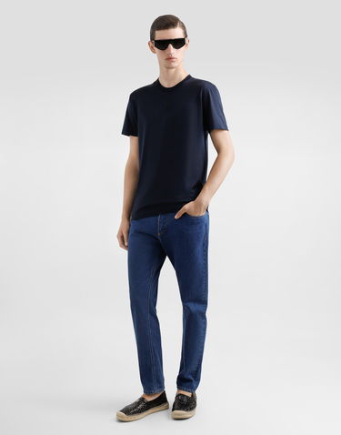 Tričko Dolce & Gabbana Dolce & Gabbana Cotton T-Shirt with DG Logo Navy | G8RN8ZFU75FS8282, 1