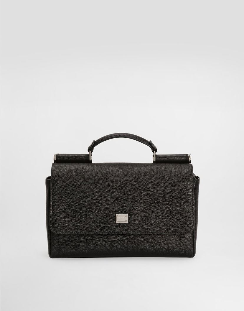 Kabelka Dolce & Gabbana Dolce & Gabbana Sicily Calfskin Crossbody Bag Čierna | BM2516BG06580999