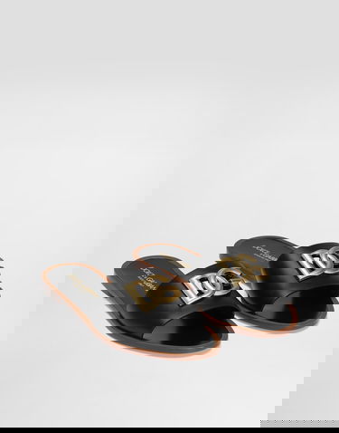 Doplnky Dolce & Gabbana Dolce & Gabbana Calfskin Flat Slides With DG Logo Čierna | CQ0619AW57680999, 1