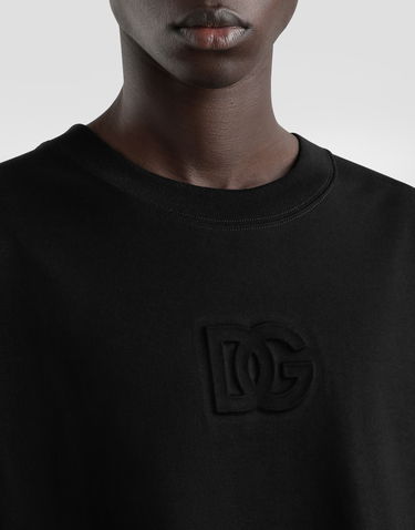 Tričko Dolce & Gabbana Dolce & Gabbana Cotton T-Shirt with Embossed Logo Čierna | G8SJ7ZG7O2TN0000, 3