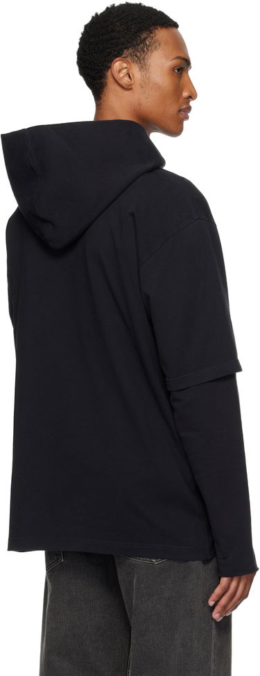 Mikina Maison Margiela MM6 Maison Margiela Printed Layered Hoodie Čierna | SH0GU0032 M20050, 2