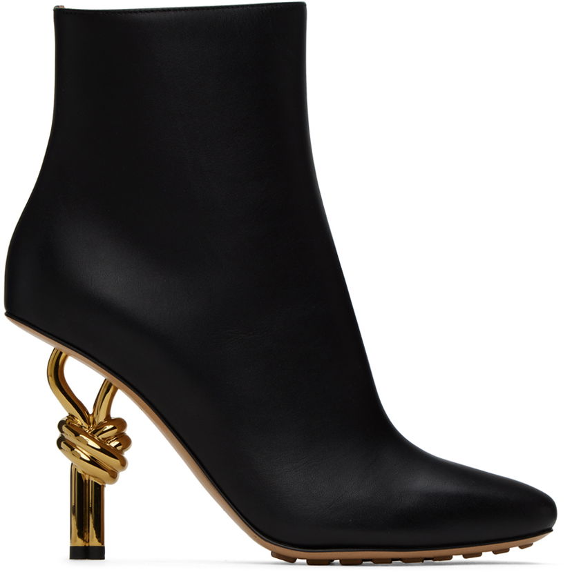 Oblečenie Bottega Veneta Bottega Veneta Black Knot Boots Čierna | 763831 V3M70