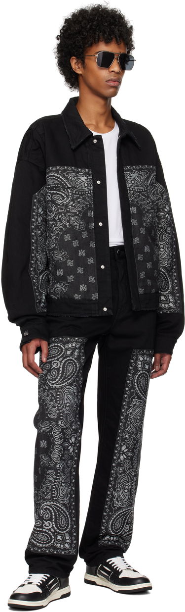 Bunda AMIRI AMIRI Bandana Jacquard Denim Jacket Čierna | AMDNBN1007, 3