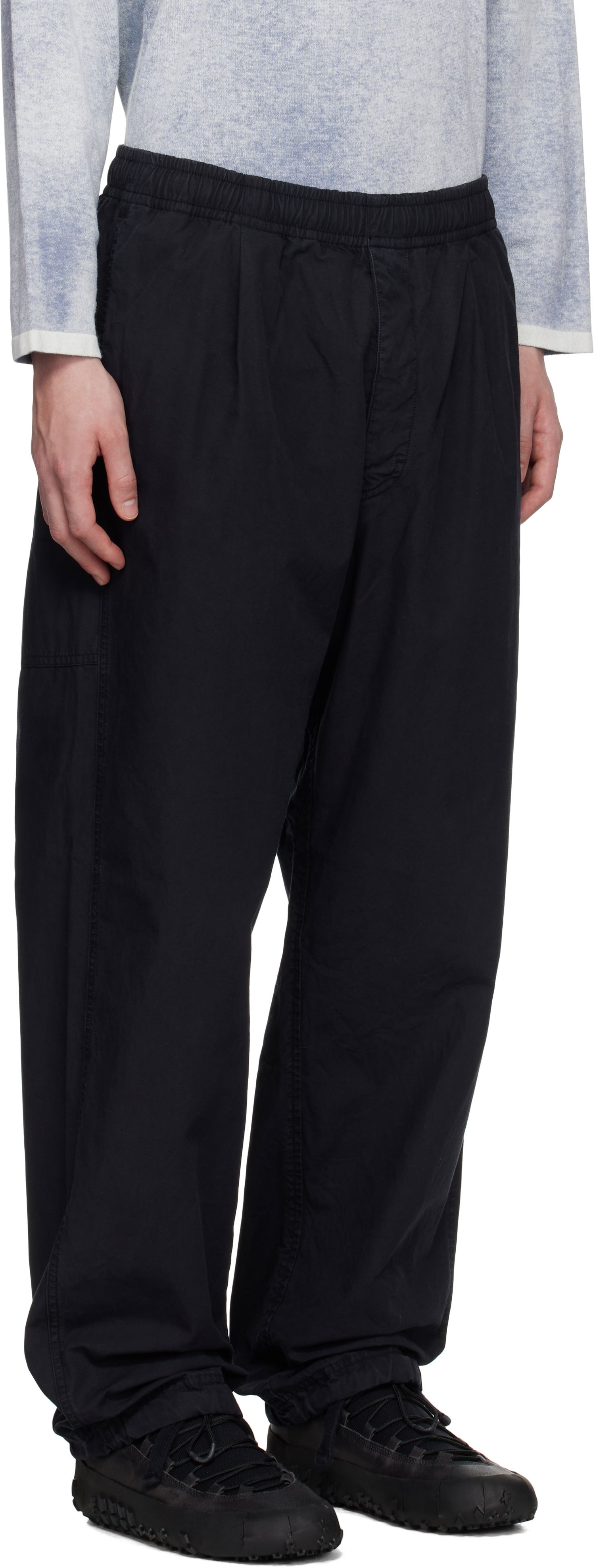 Cargo nohavice Stone Island Stone Island Organic Cotton Tela Trousers Čierna | K1S15 3100026 S00X6, 1