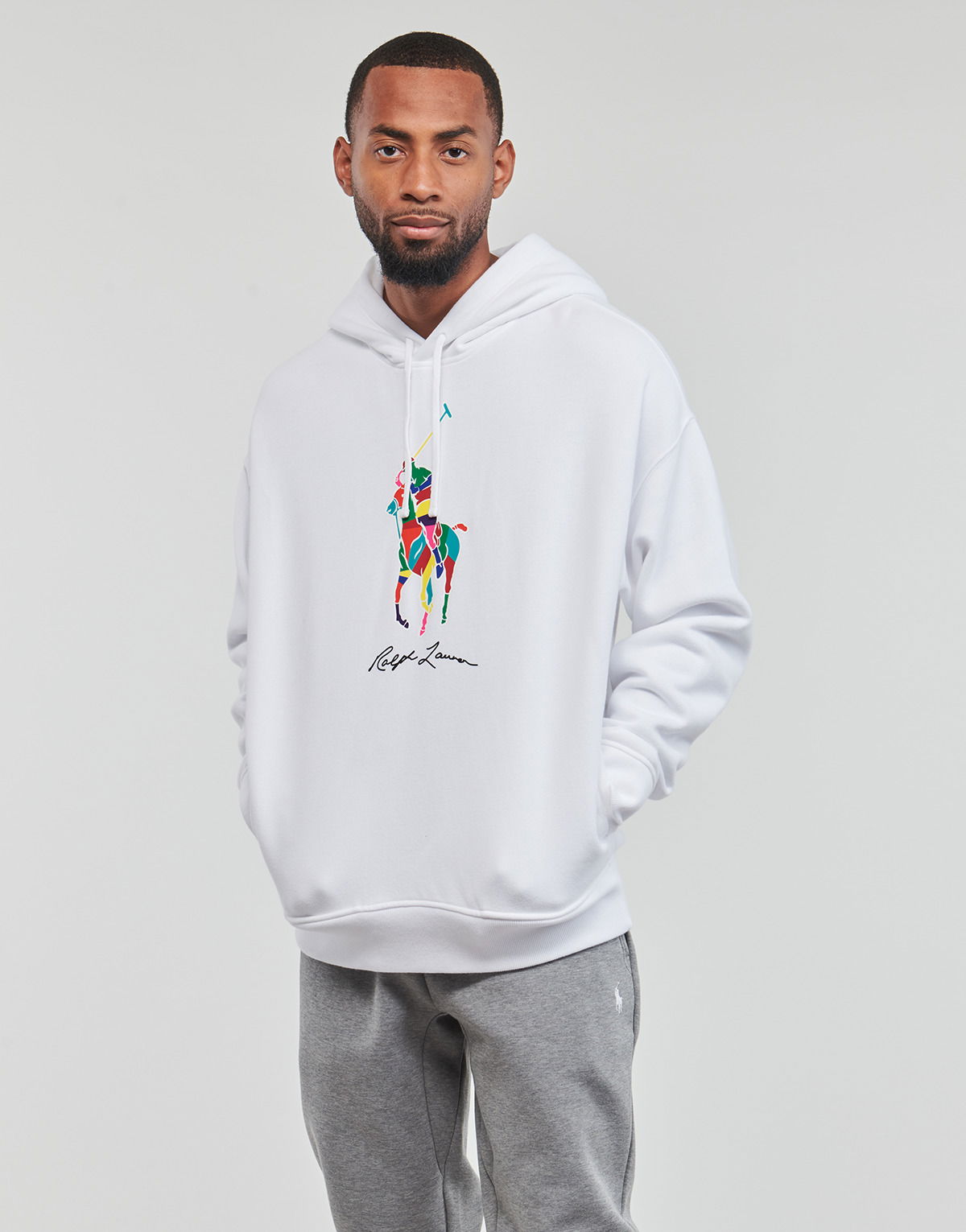 Polo Pony Print Jersey Hoodie