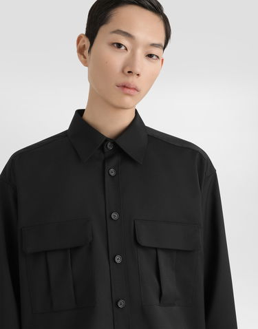 Košeľa Dolce & Gabbana Dolce & Gabbana Wool Blend Canvas Shirt Čierna | G5OJ2TFURK8N0000, 3