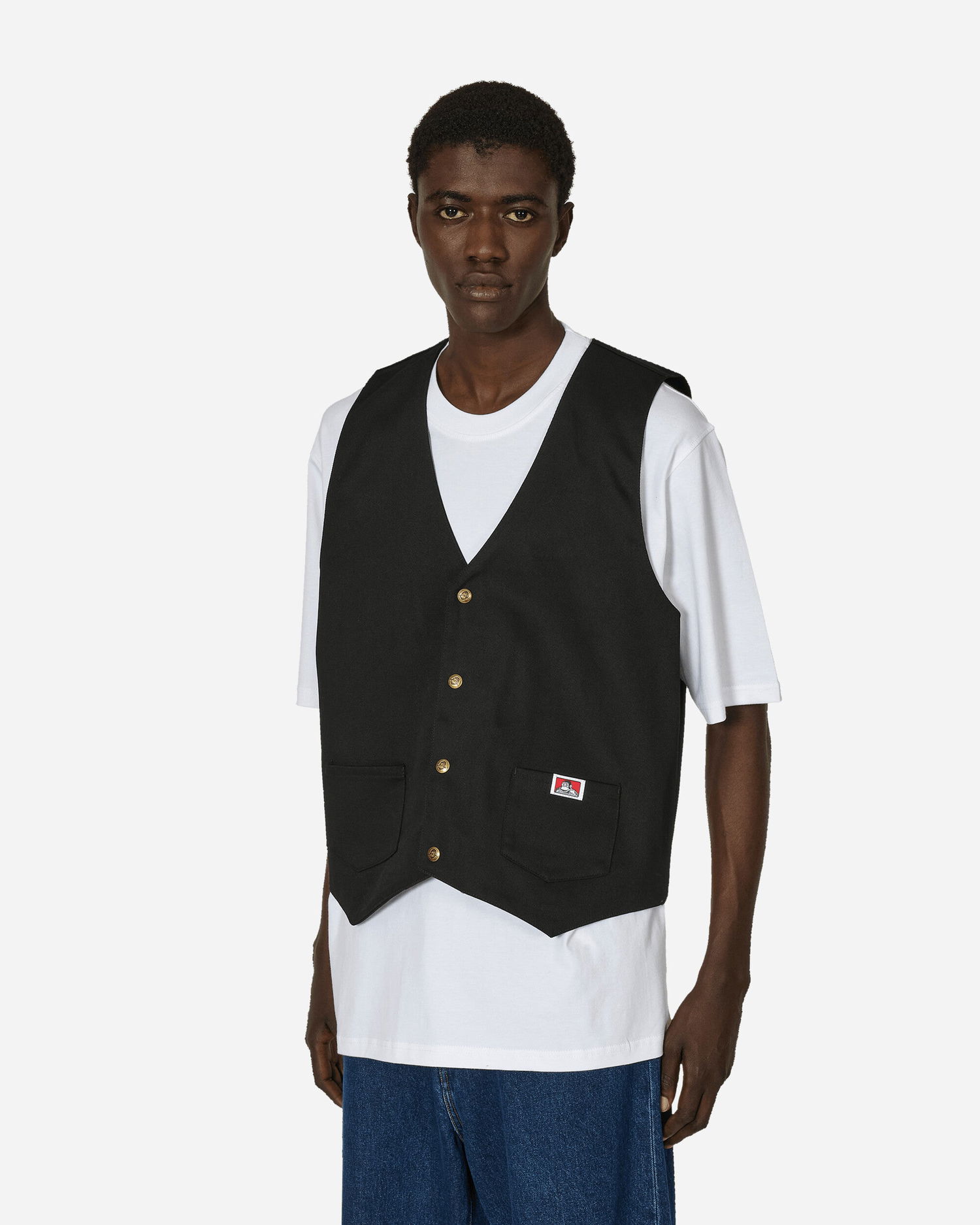 Vesta Ben Davis Workwear Pocket Vest Čierna | BEN94 001, 0