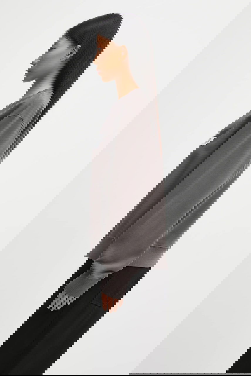 Mikina Maison Margiela MM6 Maison Margiela Crewneck Sweatshirt with Appliqué Šedá | S62GU0143.M25024.810, 1