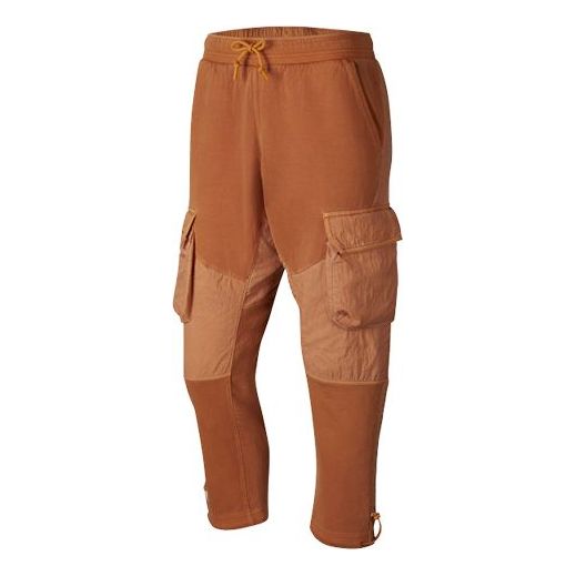 Cargo nohavice Jordan Jordan Engineered Washed Knit Splicing Pocket Casual Pants Hnedá | CV2791-875, 0