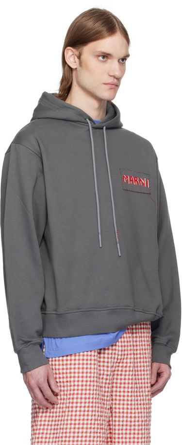 Mikina Marni Marni Loopback Cotton Jersey Hoodie Šedá | FUMU0137X0 UTC275, 1