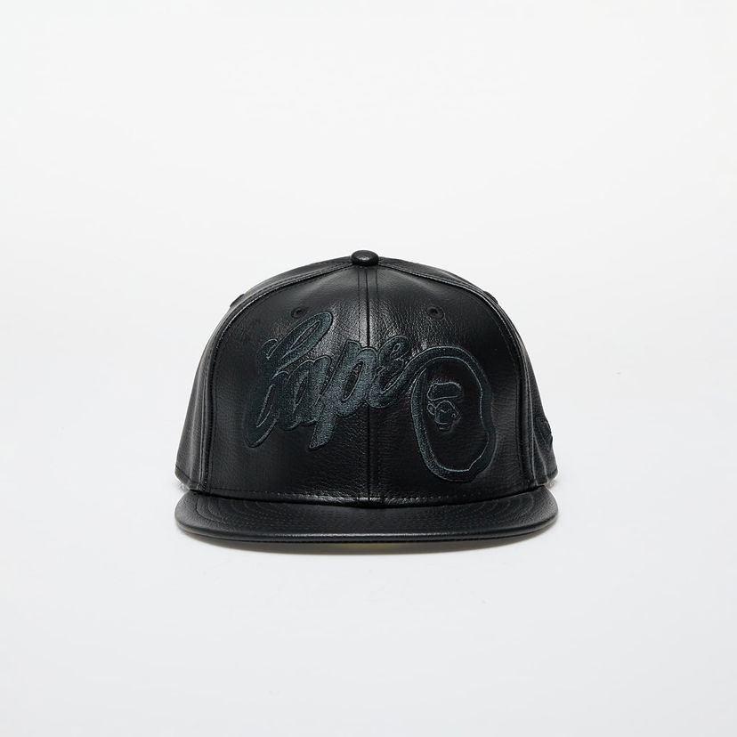 Šiltovka BAPE New Era x 59Fifty Leather Cap M Black Čierna | 001CPK831901C BLK