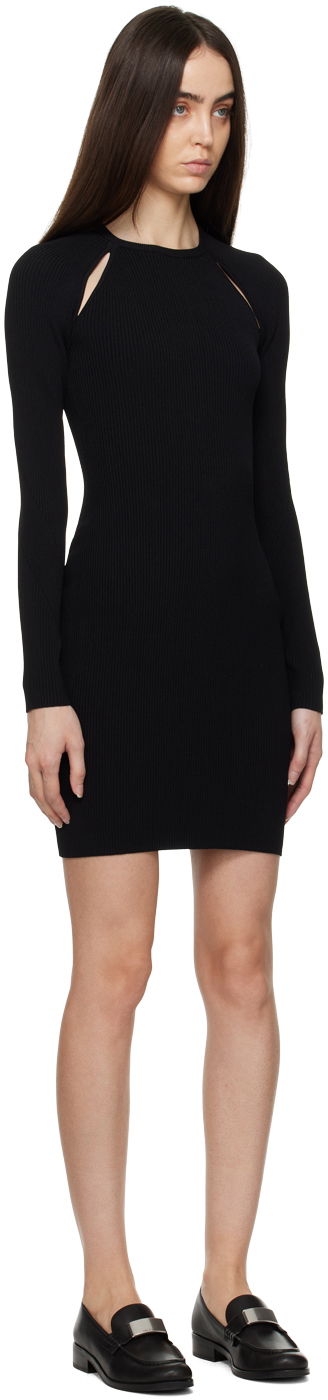 Šaty rag & bone Rag & Bone Asher Shoulder Cutout Ribbed Knit Minidress Čierna | WAS22HS048YL48, 1