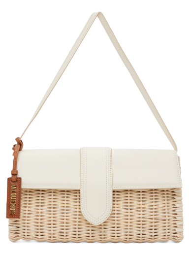 Taška cez rameno Jacquemus Le Raphia 'Le Bambino Long Osier' Bag Biela | 23E231BA050-3108
