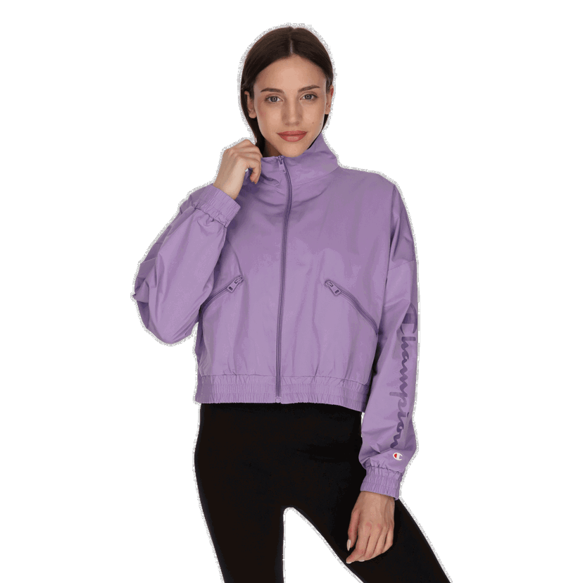 Vetrovka Champion Neon Light Cropped Jacket Fialová | CHA221F500-75